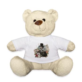 Victorian Fantasy Collage - Teddy Bear - white - Front