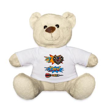 J’adore le motif de cœur en fléchette - Nounours - blanc - Devant