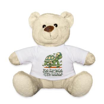 Schildkröte Skateboard Nachhaltig Spruch Design - Teddy - Weiß - Vorne