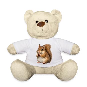 Eichhörnchen mit Eichel - Teddy - Weiß - Vorne