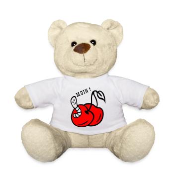 Cherries with worm - Teddy Bear - white - Front