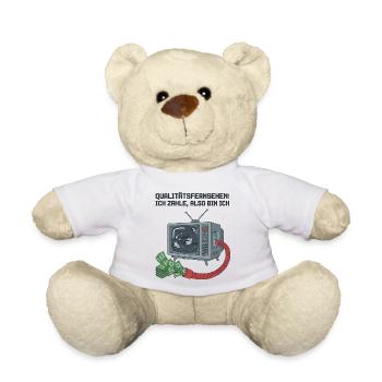 Rundfunkbeitrag Fernsehen Gebühren Satire - Teddy - Weiß - Vorne