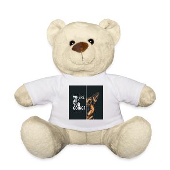 German Shepherd for Dog Fans, Animal Lovers - Teddy Bear - white - Front
