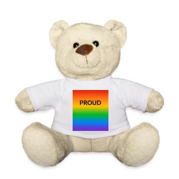 Proud Rainbow LGBT Pride - Teddy - Weiß - Vorne