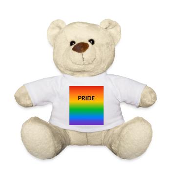 Pride Rainbow LGBTQ - Teddy Bear - white - Front