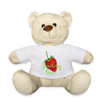 Fraise avec expression - Nounours - blanc - Devant