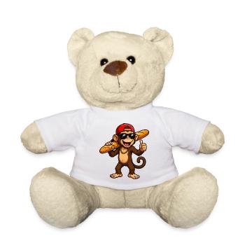 affe-baguette-cool - Teddy - Weiß - Vorne