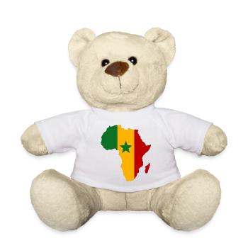 Senegal_Flagge_Afrika - Teddy Bear - white - Front