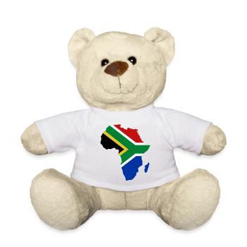 Suedafrika_Flagge_Afrika - Nounours - blanc - Devant