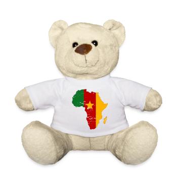 Kamerun Flagge Afrika used - Teddy - Weiß - Vorne