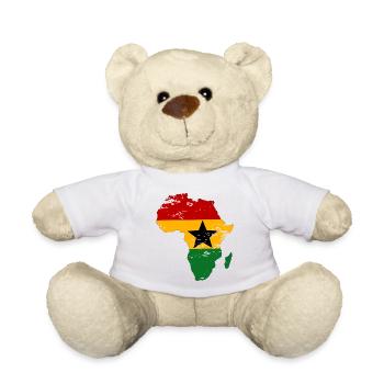Ghana Flag Africa used - Teddy Bear - white - Front