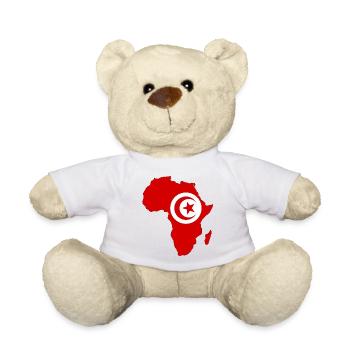 Tunisia Flag Africa - Teddy Bear - white - Front