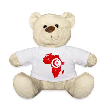 Tunisia Flag Africa - Teddy Bear - white - Front