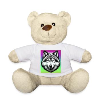 Wolf - Teddy Bear - white - Front
