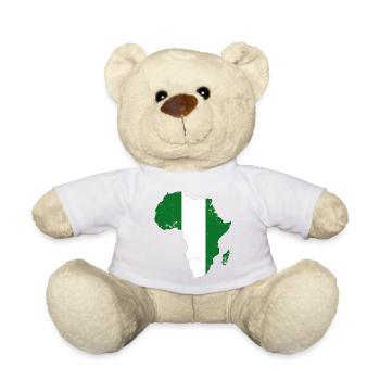 Drapeau du Nigéria Afrique - Nounours - blanc - Devant
