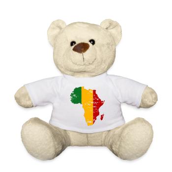 Drapeau du Mali Afrique utilisé - Nounours - blanc - Devant