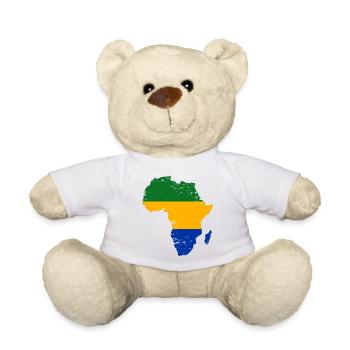 Gabon_Flagge_Afrika_used - Nounours - blanc - Devant