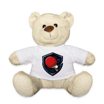 Tischtennis Shield mit Ball - Teddy - Weiß - Vorne