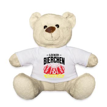 Lecker Bierchen Deutschland Fußball Edition - Teddy - Weiß - Vorne