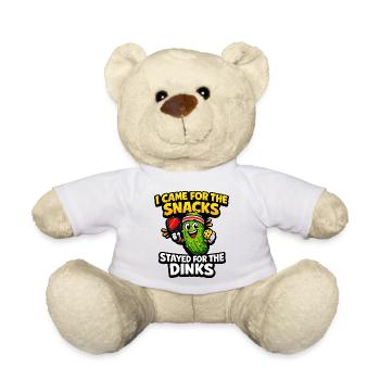 Gurkenheld: Snacks instead of dinks - Teddy Bear - white - Front
