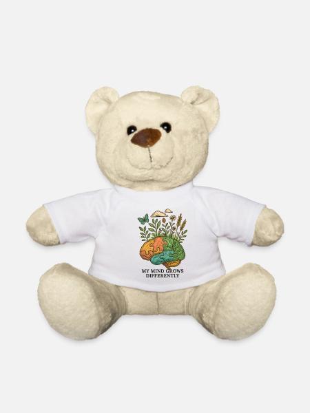 Brain grows differently - Teddy Bear - white