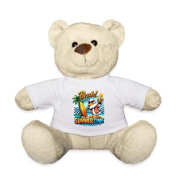 Bruh! It’s Summer Time – Strand & Tropen Sommer - Teddy - Weiß - Vorne