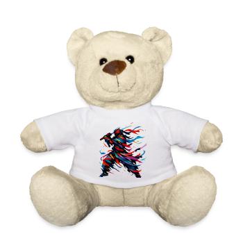 Colorful Flame Arrows Urban Samurai - Teddy Bear - white - Front