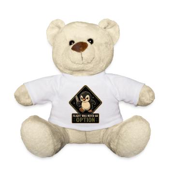 Flight Was Never An Option - Brave Penguin Knife - Teddy Bear - white - Front