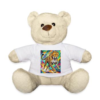 cheetah - Teddy Bear - white - Front