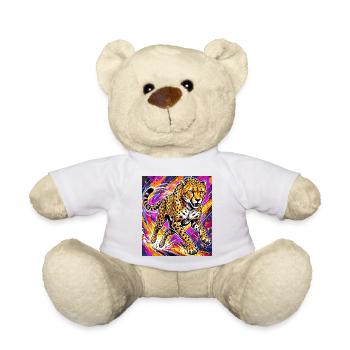 cheetah - Teddy Bear - white - Front