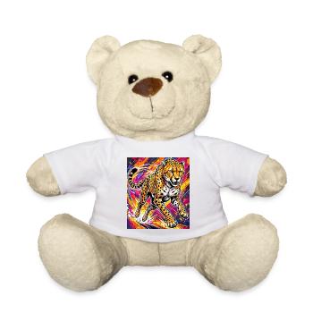 cheetah - Teddy Bear - white - Front