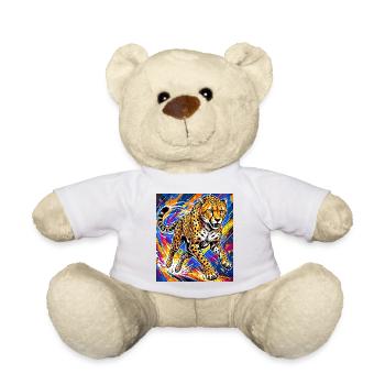 cheetah - Teddy Bear - white - Front