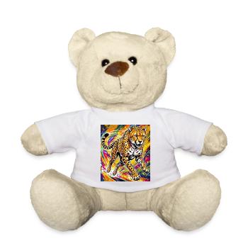 cheetah - Teddy Bear - white - Front
