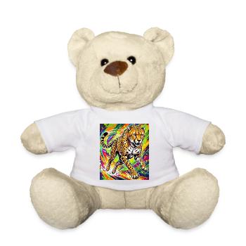 cheetah - Teddy Bear - white - Front