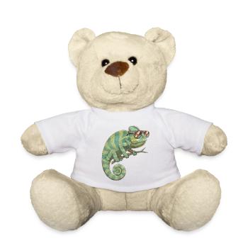 Caméléon avec des lunettes de soleil - Nounours - blanc - Devant