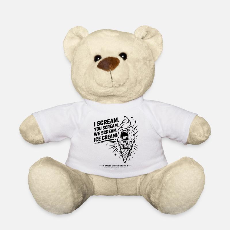 Je crie. Tu cries. On crie. Glace. - Nounours - blanc