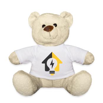 Elektro Haus Glühbirne Logo - Teddy - Weiß - Vorne