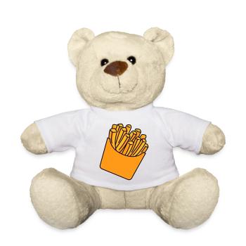 Pommes Fries Illustration - Teddy - Weiß - Vorne