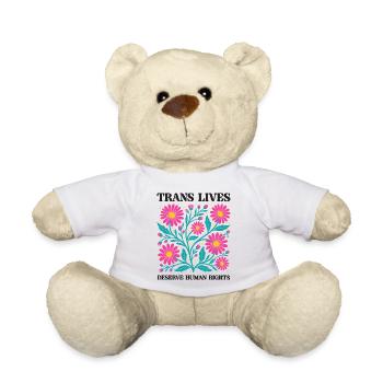 Pride Month LGBT-Trans Lives Deserve Human Rights - Teddy Bear - white - Front