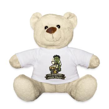 Kaffee-Kapital: Zombie mit Einkaufskorb - Teddy - Weiß - Vorne