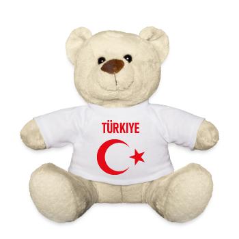TÜRKEI TÜRKIYE TÜRKISCHE Europa Sport Fan - Teddy - Weiß - Vorne
