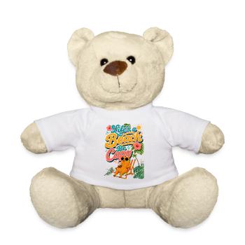 Lifes a Beach, Be Capy! Capybara - Teddy Bear - white - Front