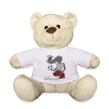 Frauenfußball Deutschland  - Teddy - Weiß - Vorne