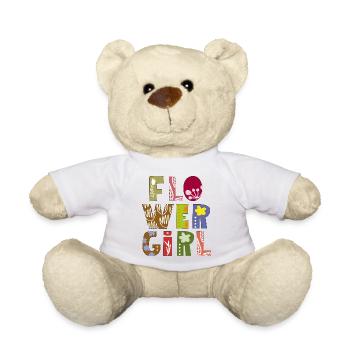 Blumenbuchstaben Flowergirl - Teddy - Weiß - Vorne