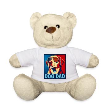 Patriotic Dog Dad – Funny Dog Dad for - Teddy Bear - white - Front