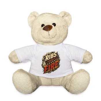 Ribs & Fire BBQ Rippchen Grillmeister Smoker - Teddy - Weiß - Vorne