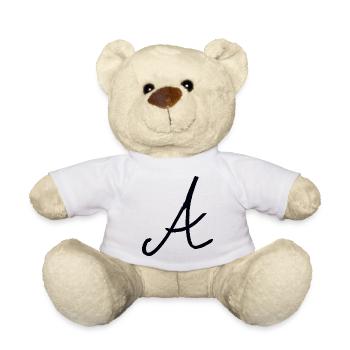A Calligraphy Monogram - Teddy Bear - white - Front