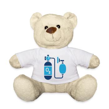 Icône de ligne de réanimation à oxygène Emergency Medical Ve - Nounours - blanc - Devant