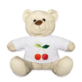 Illustration minimaliste de cerises - Nounours - blanc - Devant