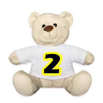 2 Number symbol - Teddy Bear - white - Front